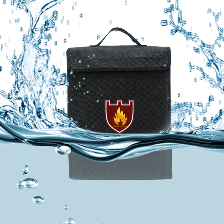 1000 Degrees Celsius Fireproof Document Bag Important Waterproof Document Holder With Handle, 15x12x2.6 Inch