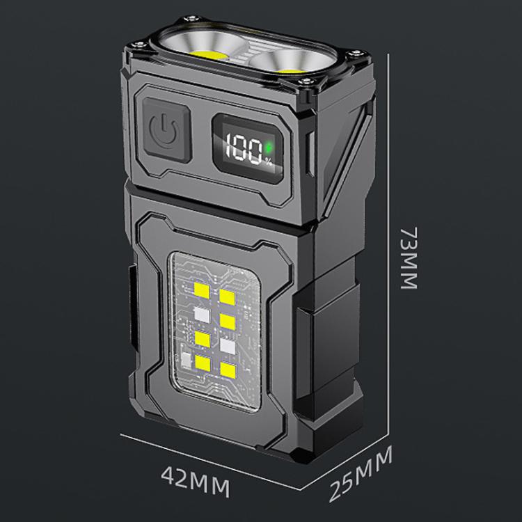E-SMARTER DC08 Super Bright Floodlight Side Light Rechargeable Mini Flashlight