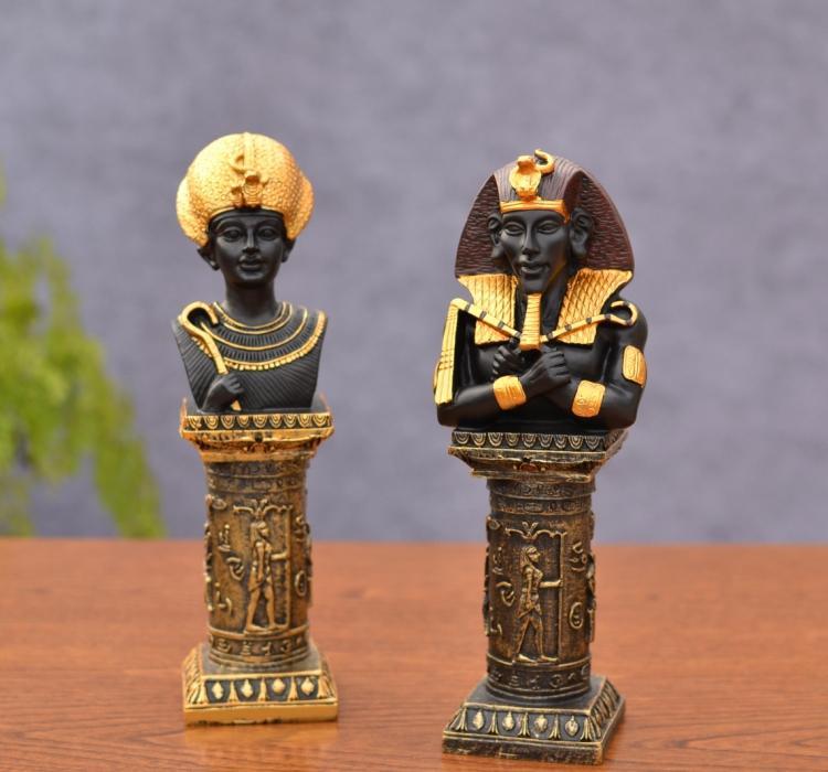 Ancient Egyptian Pharaoh Head Portrait Queen Decoration Home Living Room Hotel Decorations