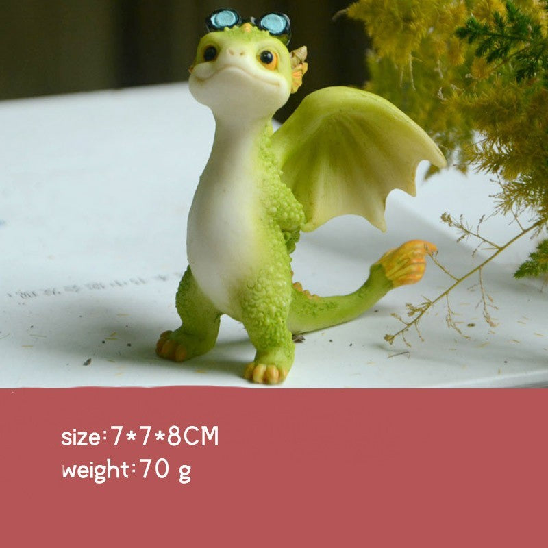 Cute Cartoon Simulation Dragon Resin Ornaments