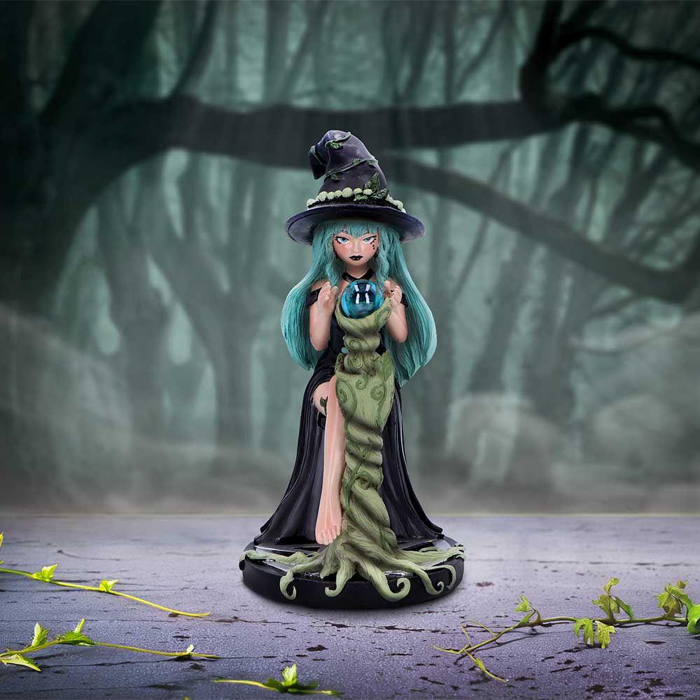 Sage Sugar & Spice Witch Figurine 17.5cm – Mystica Green Witch Decor for Collectors Boxed