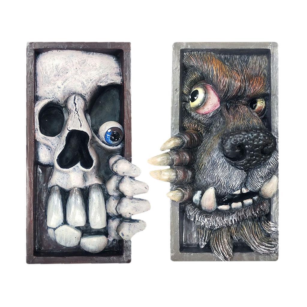 Gothic Style Shelf Resin Craft Decorative Horror Statue Spooky Ornaments