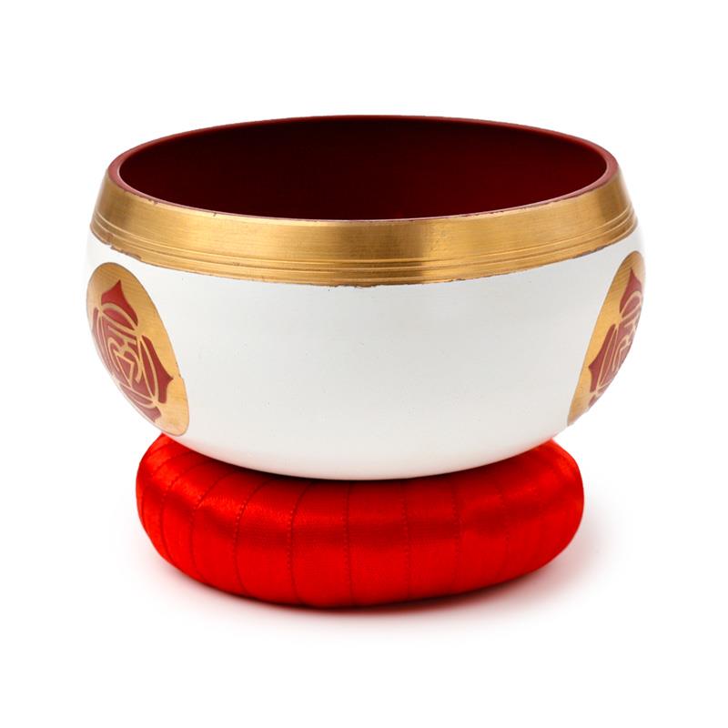 Red Chakra Singing Bowl Set – Root Chakra Meditation Bowl with Mallet & Cushion