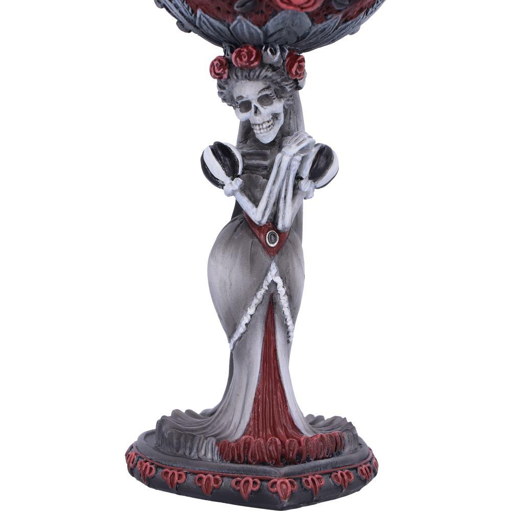 Mrs Skeleton Goblet Gothic Bride Chalice Day of the Dead macabre Art Decor