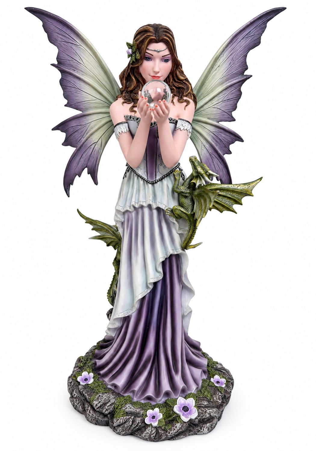 Mystical Fairy Dragon Ornament 49cm Enchanted Gothic Sorceress Collectible Decor