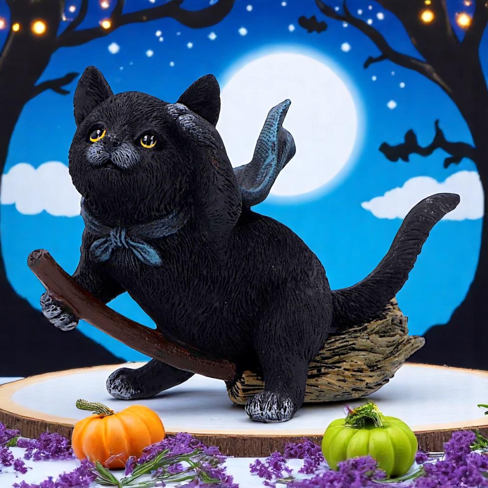 Jinx Black Cat Figurine Wiccan Witch Gothic Ornament main image 0