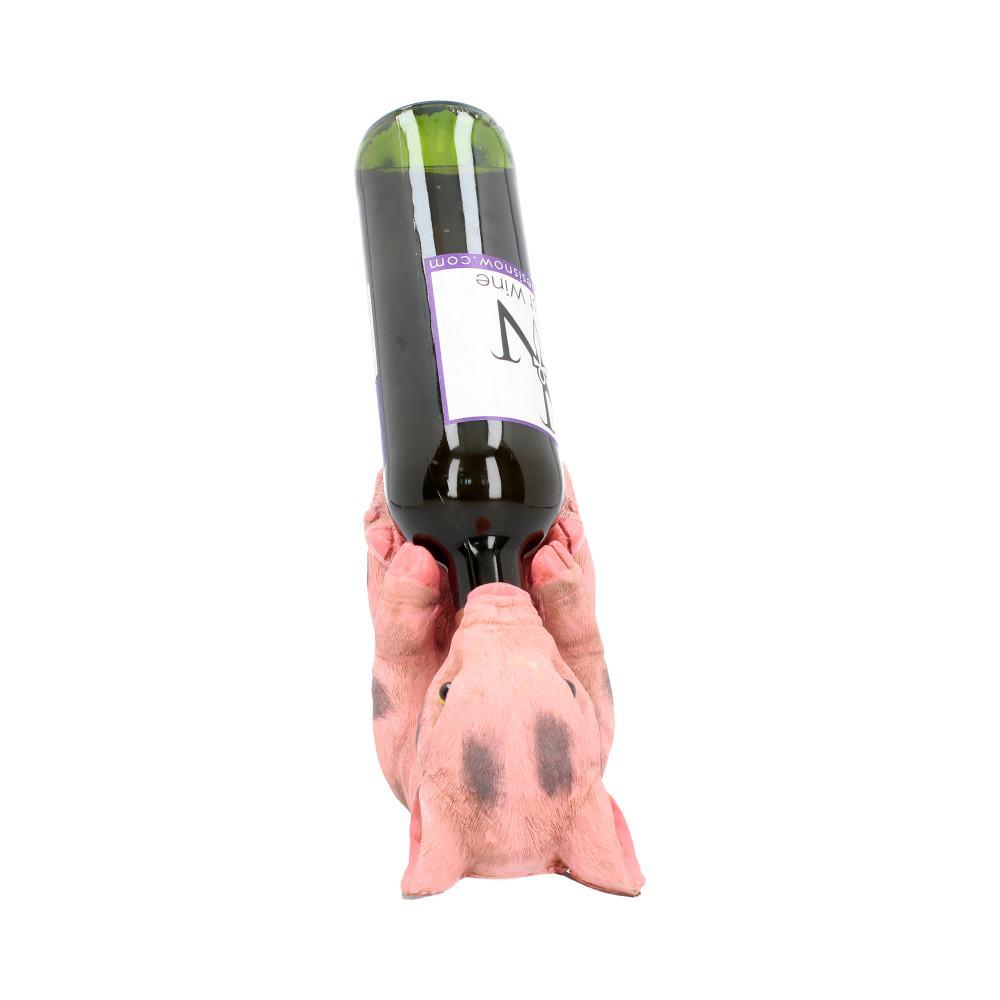Pig Guzzler Wine Bottle Stand Kitchen Bar Sculpture Farmhouse Decor Statue Gift