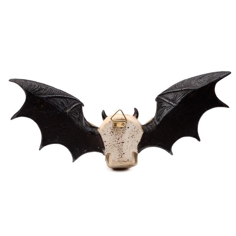Gothic Devil Bat Skull Wall Plaque Occult Altar Witchcraft Halloween Decoration 27 cm