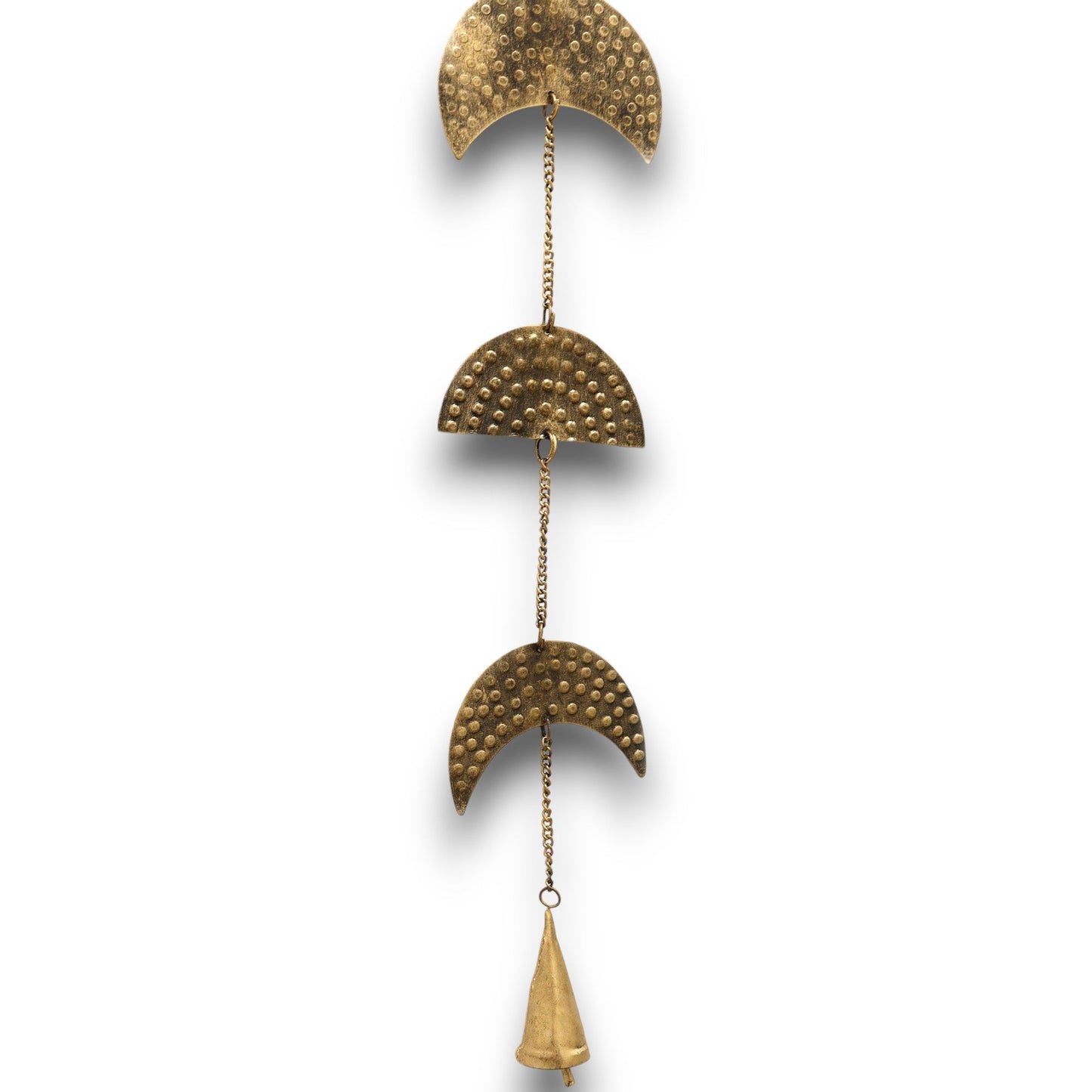 Indian Chimes - Brass Moon Phases Drop with Bell 25cm