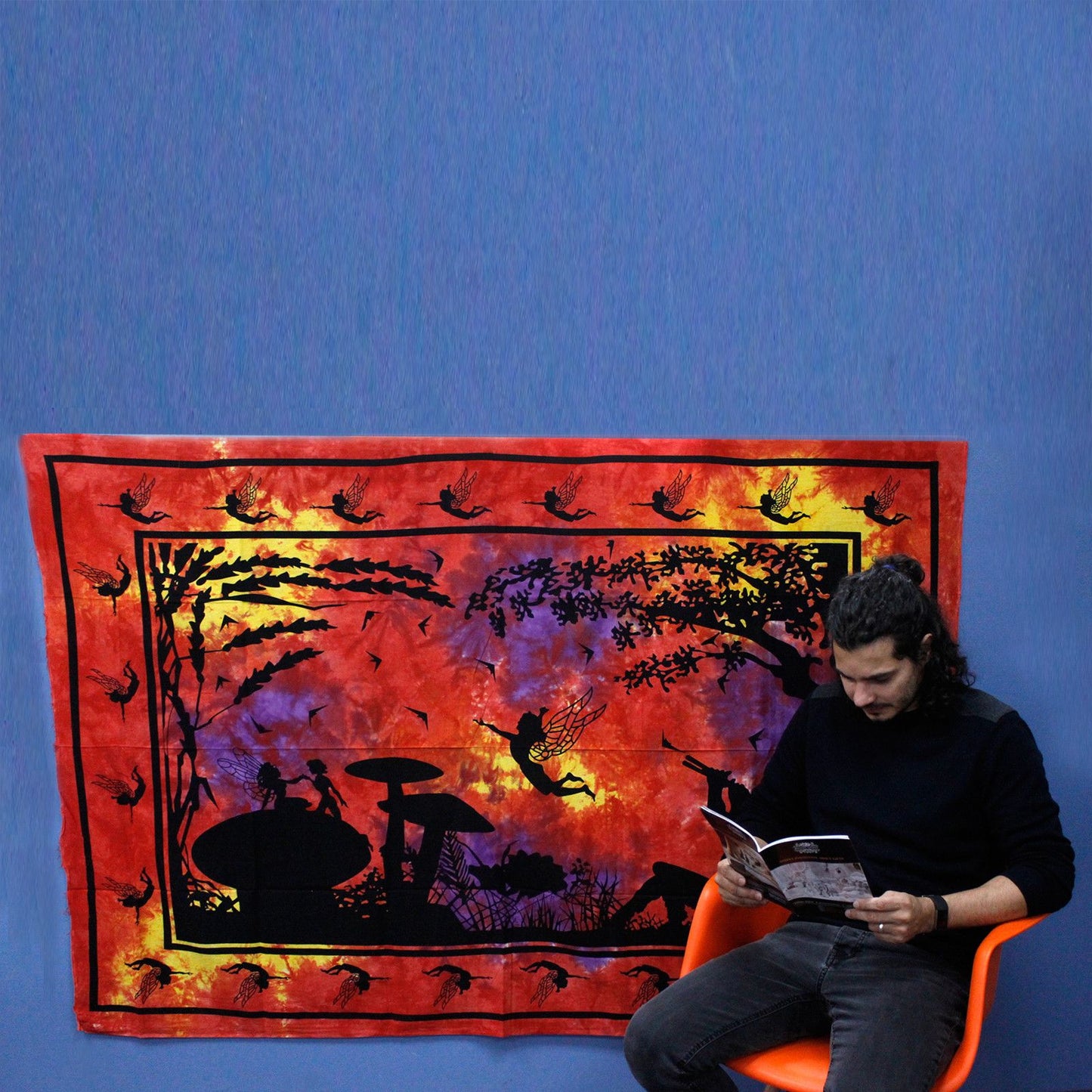 Red / Orange Fairy Under Tree