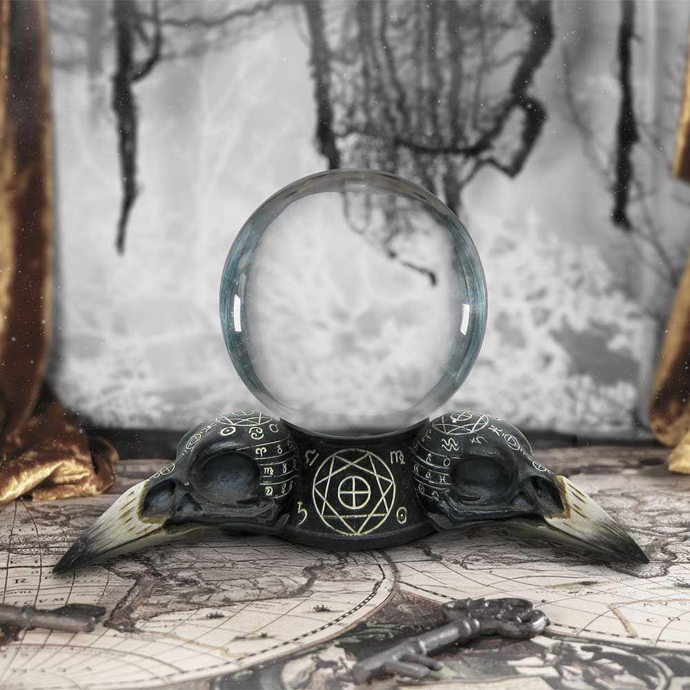 Raven Crystal Ball Holder Gothic Alchemy Decor Occult Sphere Stand Witchcraft