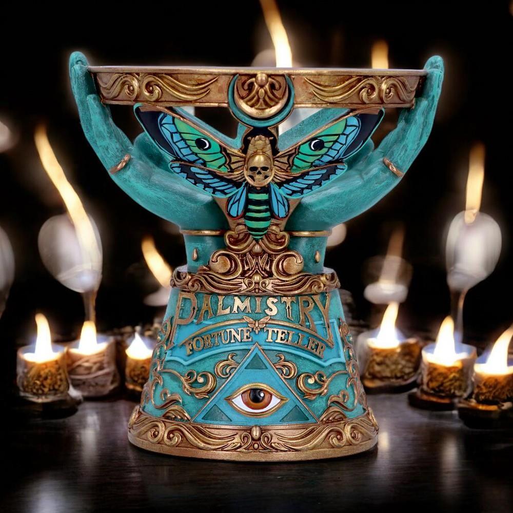 Occult Crystal Ball Holder – 15 cm Resin Sphere Stand for Mystical Decor and Witchcraft Altar