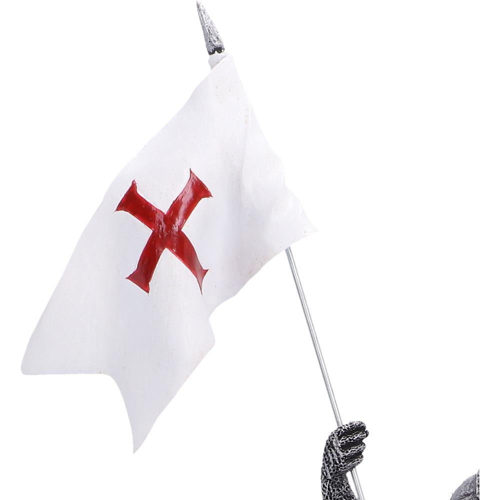 Templar Knight Statue 31.6cm Medieval Crusader Figurine Historical Ornament