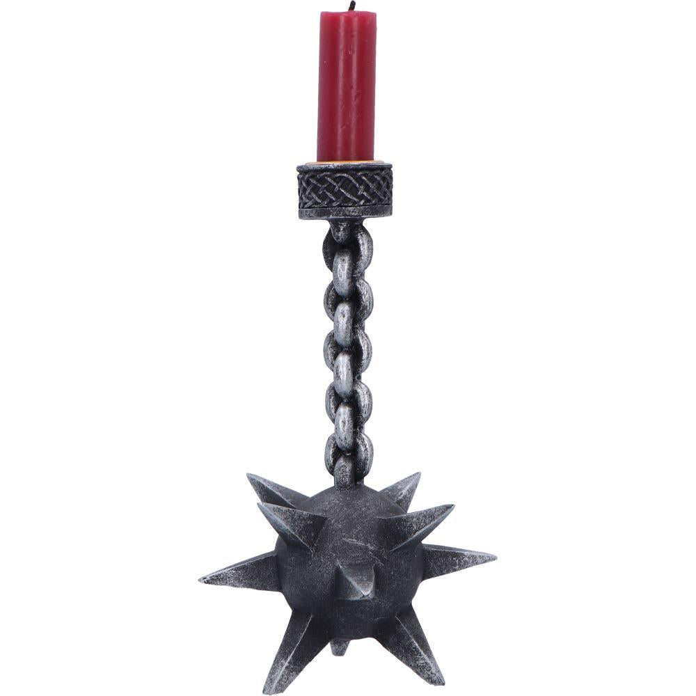 Gothic Horror Candle Holder Meteor Mace Fantasy Medieval Halloween Ornament