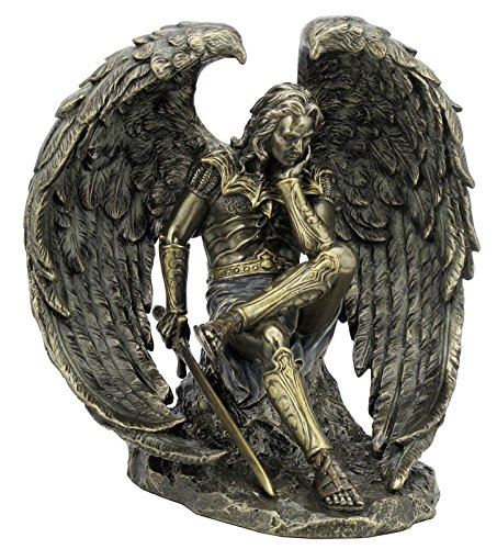 Lucifer Statue - Resin Figurine with Bronze Finish - Gothic Fallen Angel Decor
