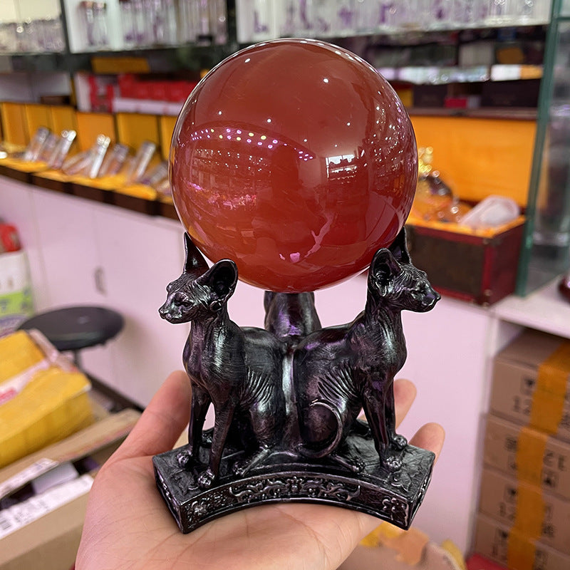 Ancient Egyptian Style Animal Cat Resin Crafts Base Ornaments