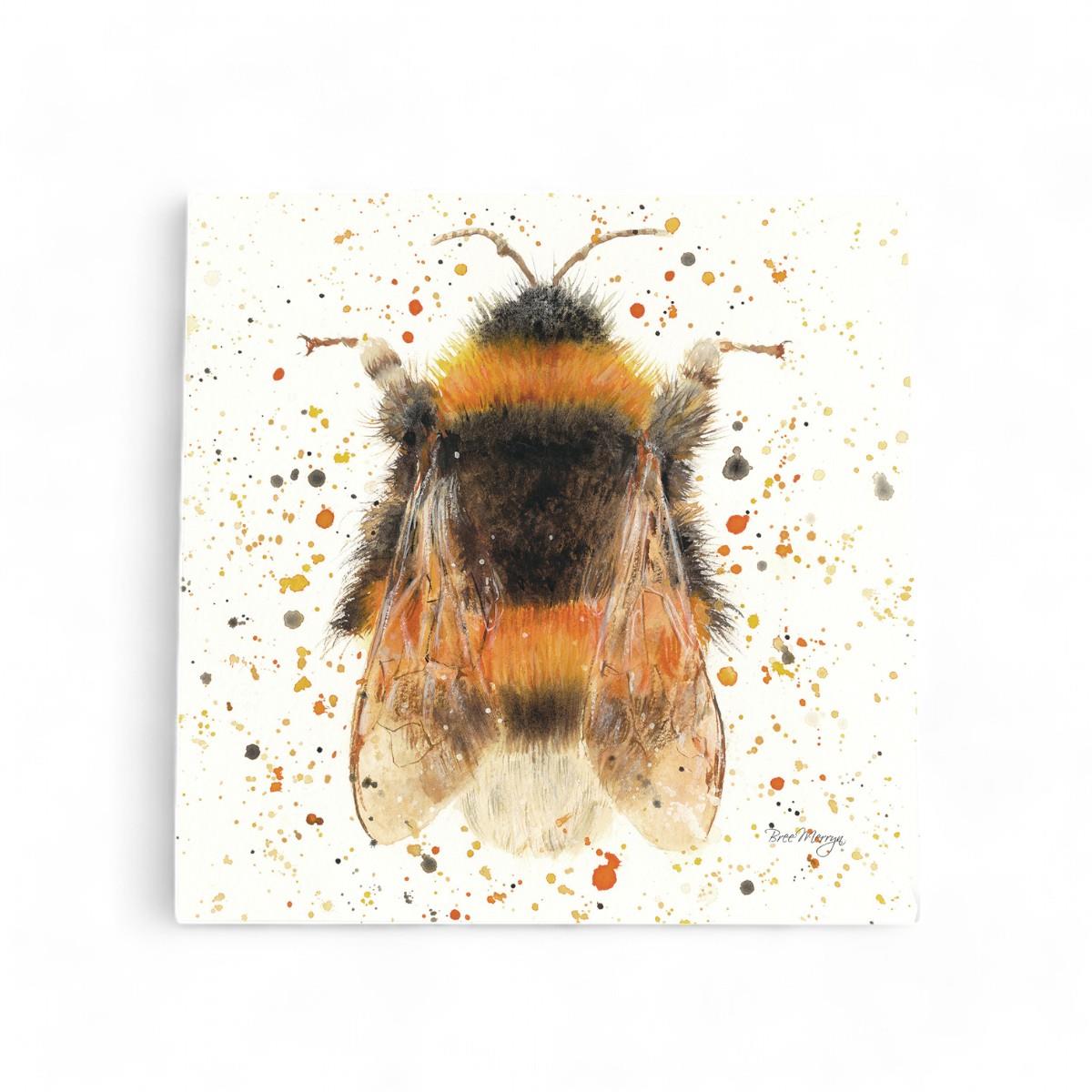 BEE AMAZING Ceramic Art Tile by Bree Merryn | 20x20 cm Wall Decor | Ready to Hang | Collectible Home Decor | Unique Gift Idea