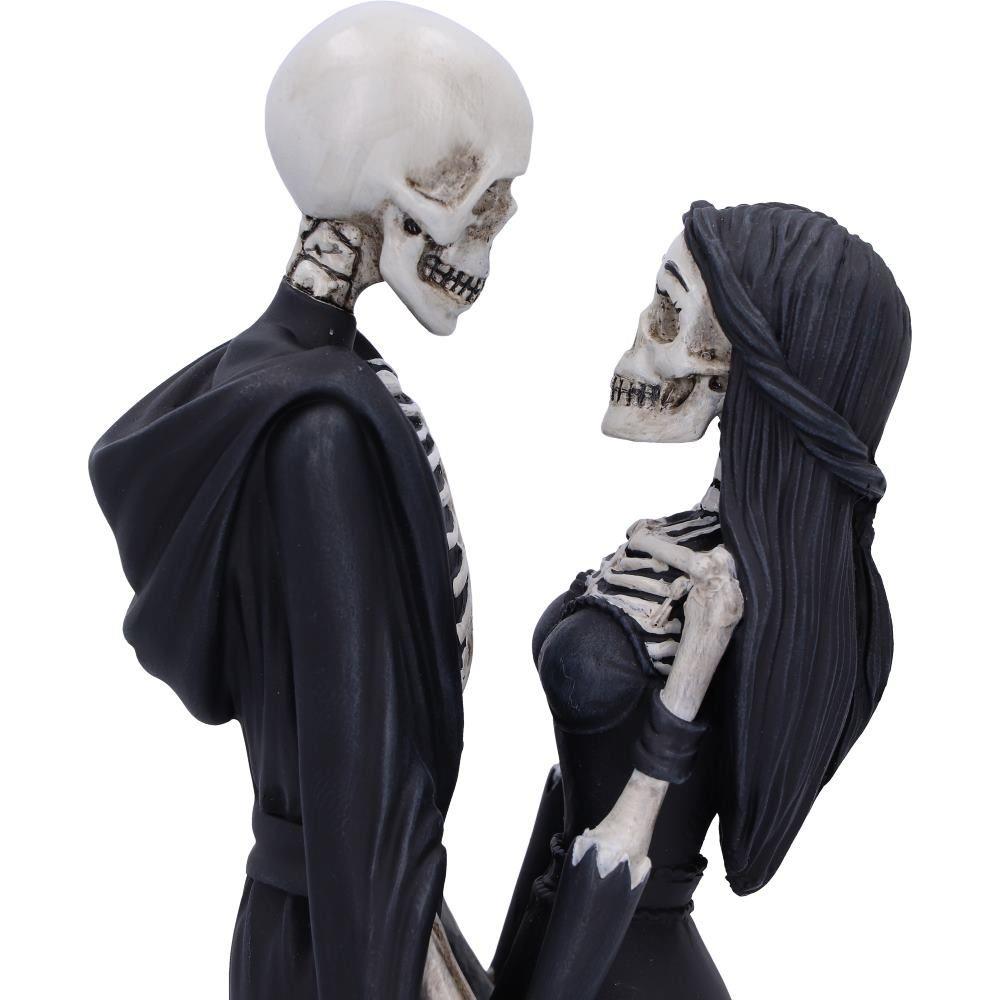 Gothic Skeleton Couple Figurine 24cm - Romantic Gothic Decor Ornament - Hand-Painted Sculpture