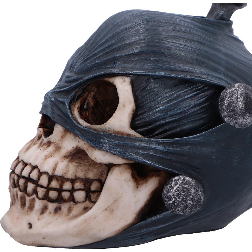 Macabre Nail Skull Figurine Gothic Style Halloween Prop Dark Symbolic Horror Art