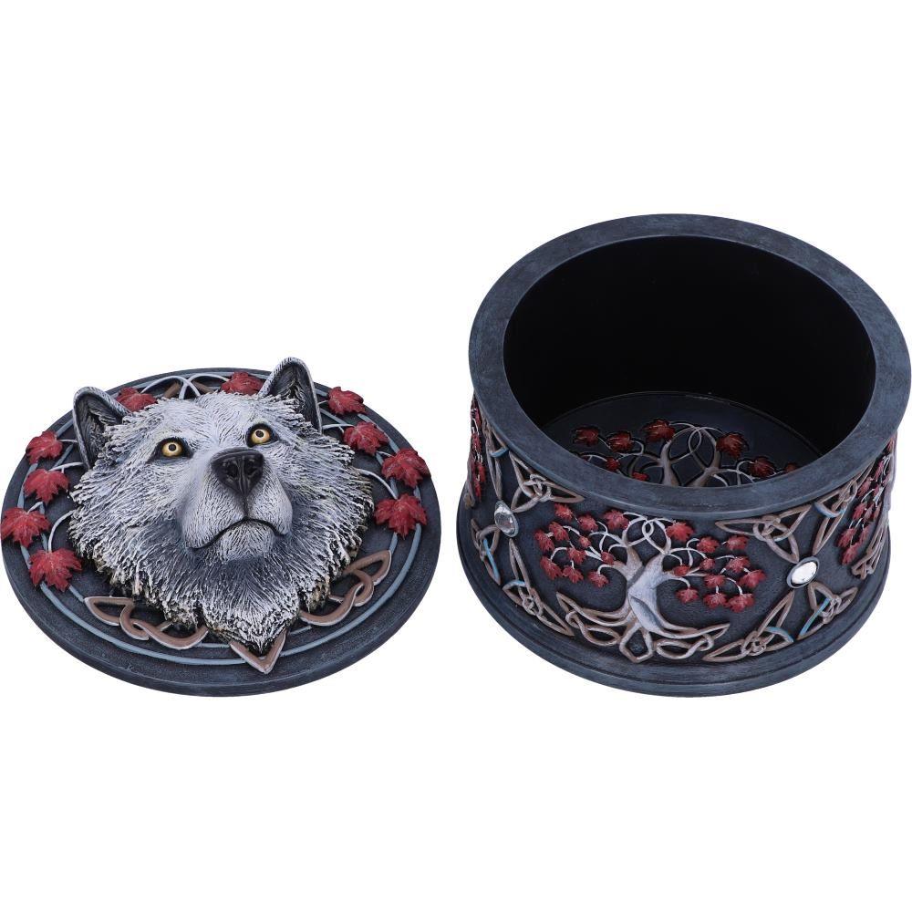 Guardian Wolf Trinket Box Storage Celtic Keepsake Fantasy Art Decor Ornament