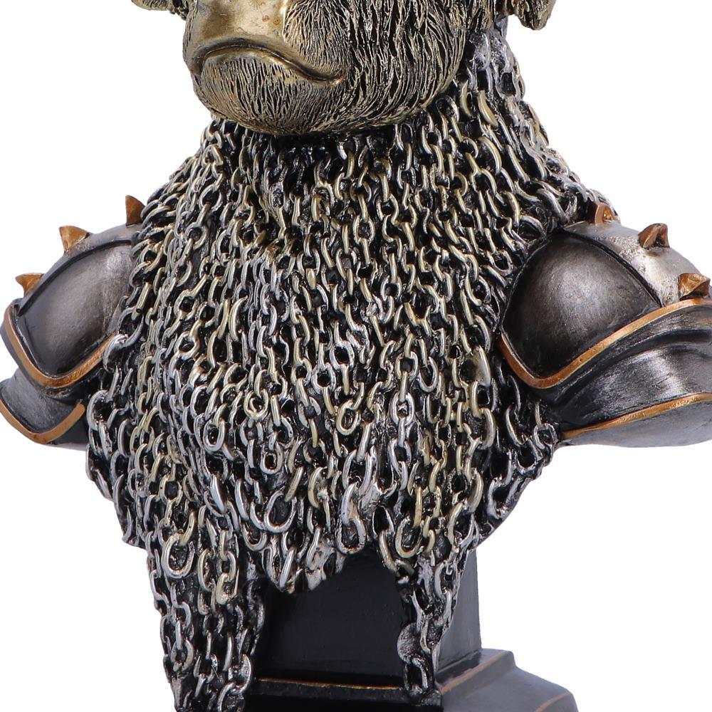 Highland Cow Guard Figurine Viking Warrior Bull Statue Medieval Ornament Art