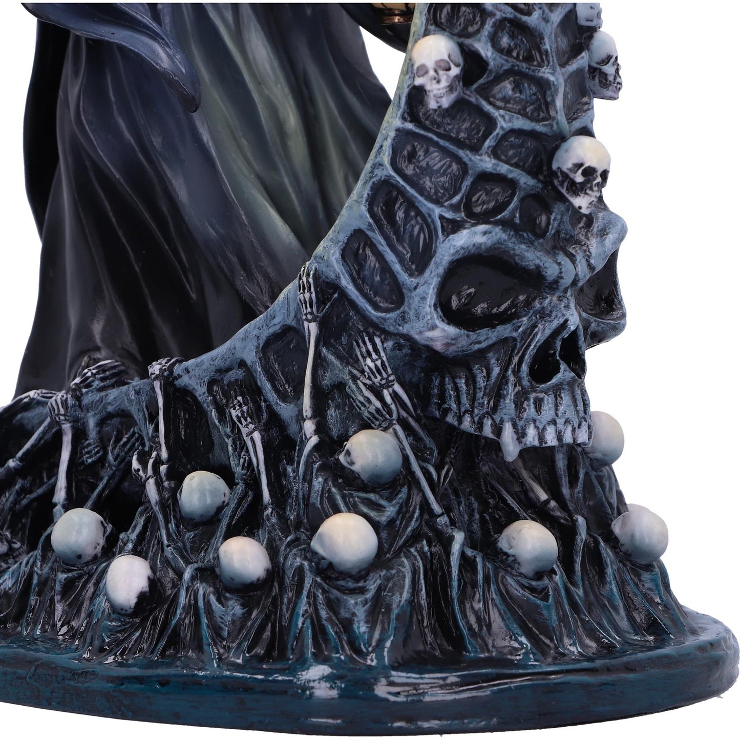 Gothic Ferryman Grim Reaper Figurine | Dark Fantasy Skeleton Boat Ornament | Horror Decor