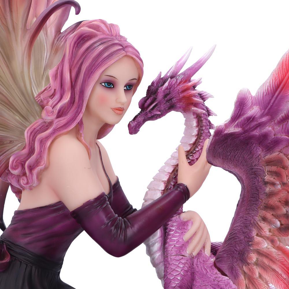 Enchanted Fantasy Fairy & Dragon Figurine Gothic Mythical Creature Ornament Art