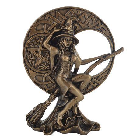 Wiccan Witch Celtic Moon Figurine Pagan Goddess Statue Witchcraft Ornament