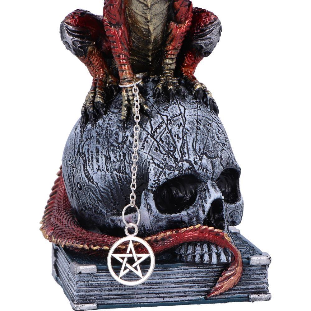 Nemesis Now Gothic Red Dragon and Skull Resin Figurine - Boxed Fantasy Decor