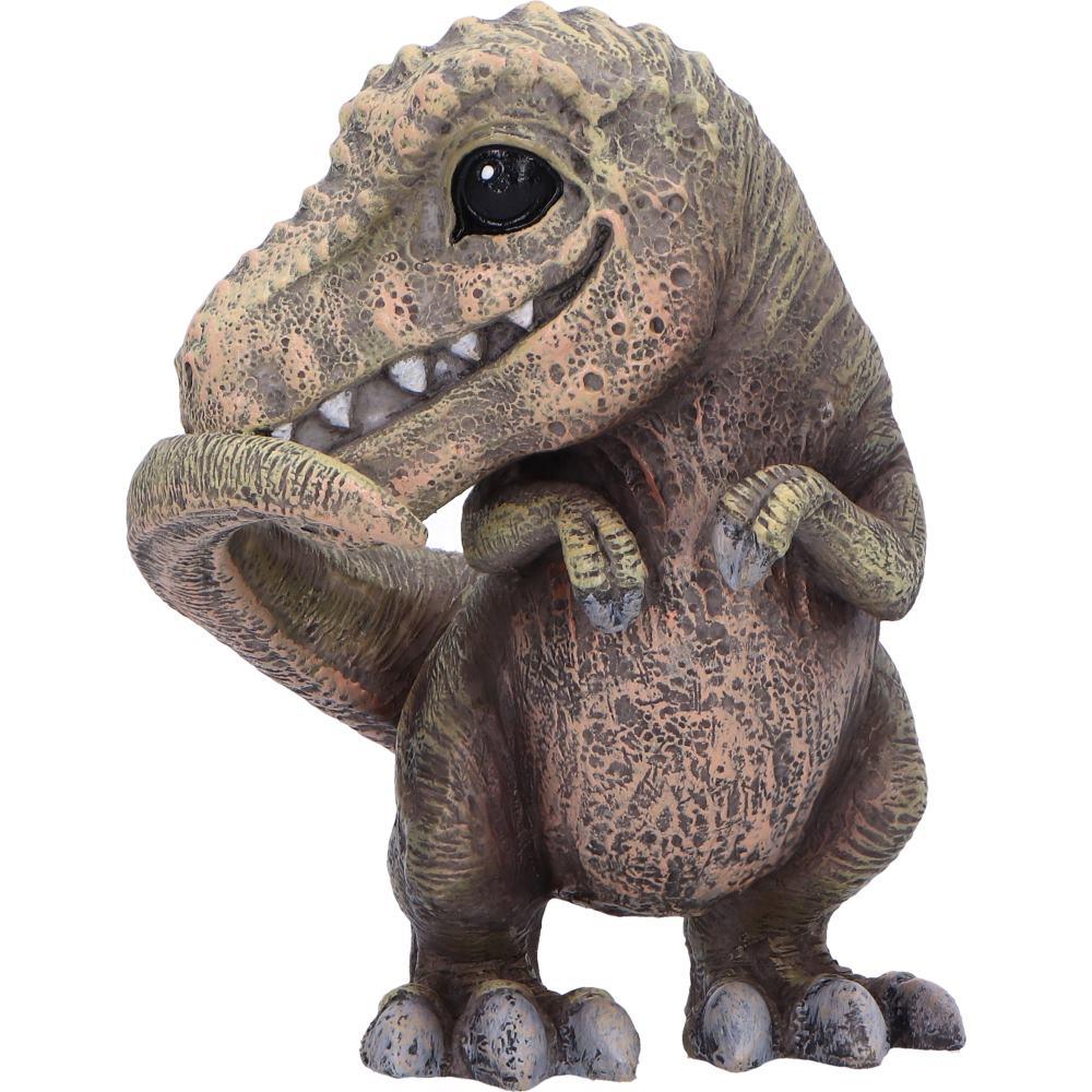 Three Wise T-Rex Dinosaur Figurines Set See No, Speak No, Hear No Evil Figurines
