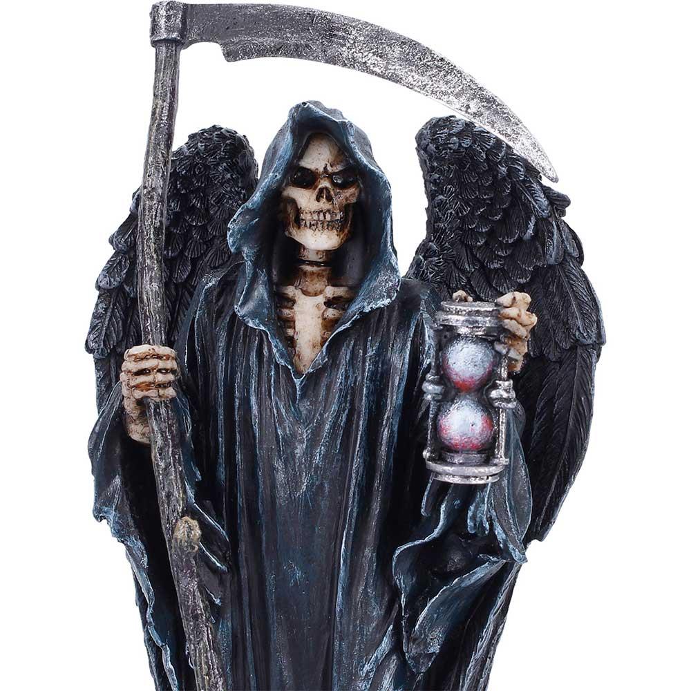 Dark Reaper Figurine Gothic Death Angel Statue Skeleton Scythe Sand Timer Statue