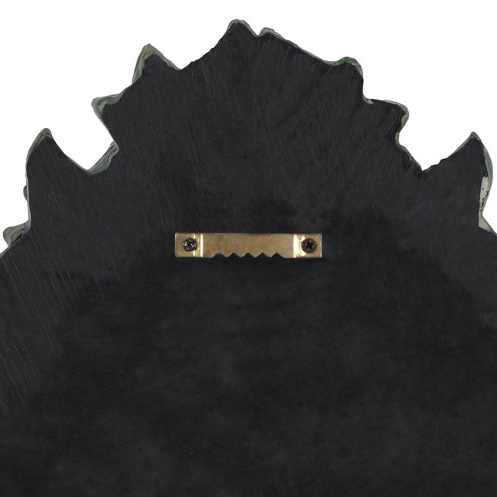 Green Man Wall Plaque with Butterfly & Toadstool - Indoor/Outdoor Decor - 29cm