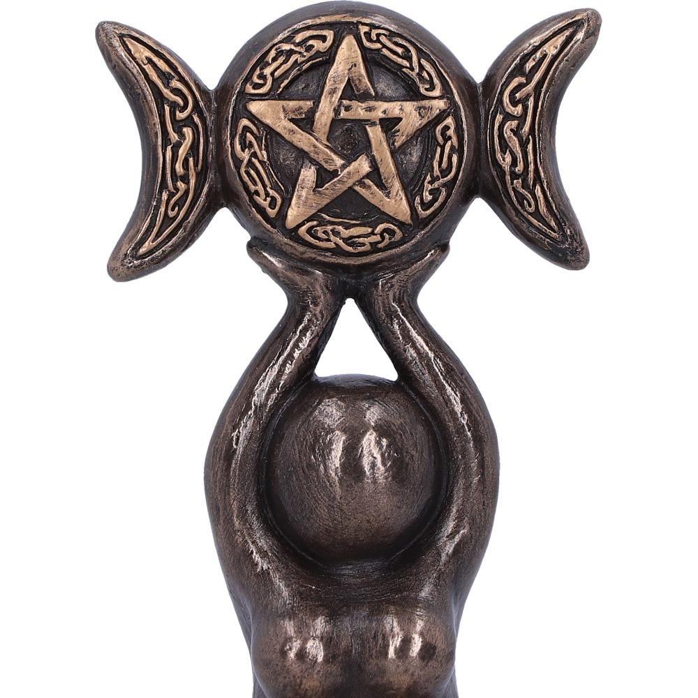 Triple Goddess Tealight Holder Wiccan Altar Decor Pagan Spiritual Alter ornament Statue