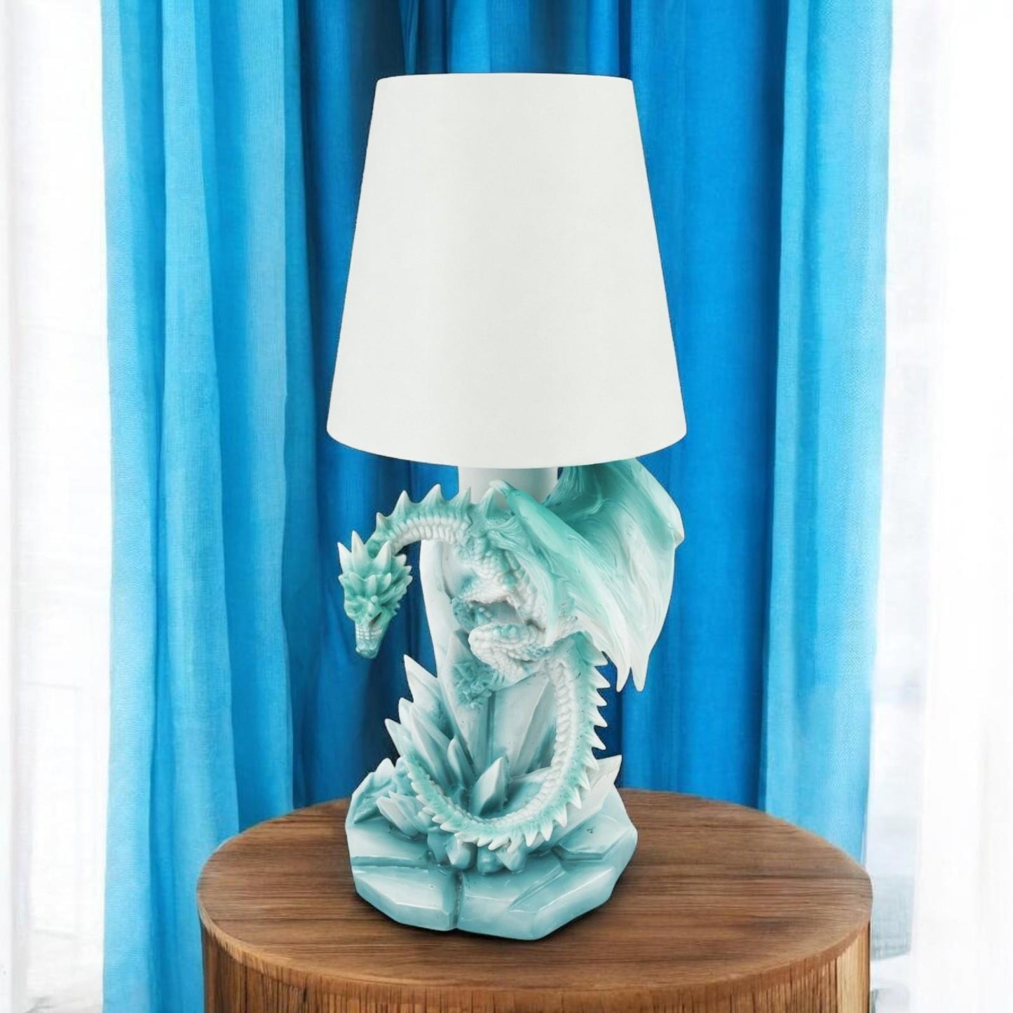 Ice Dragon LED Table Lamp USB Fantasy Night Light Bedroom Desk Decor Gift