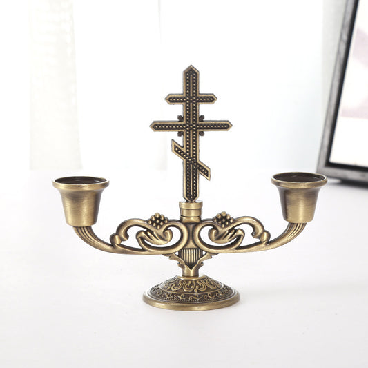 Catholic Sacred Candle Holder Cross Ornament