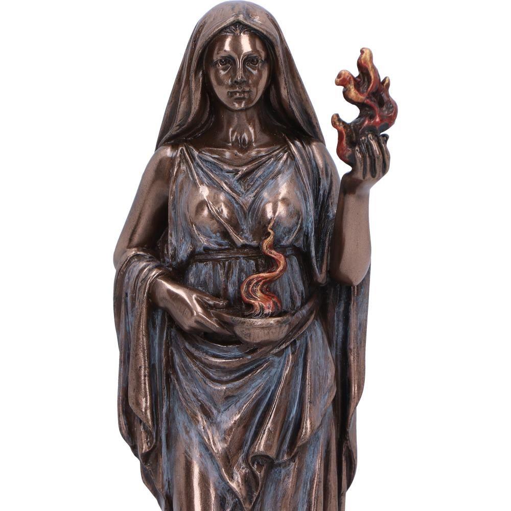 Hestia Resin Figurine – Bronze Finish Greek Goddess of Hearth and Home