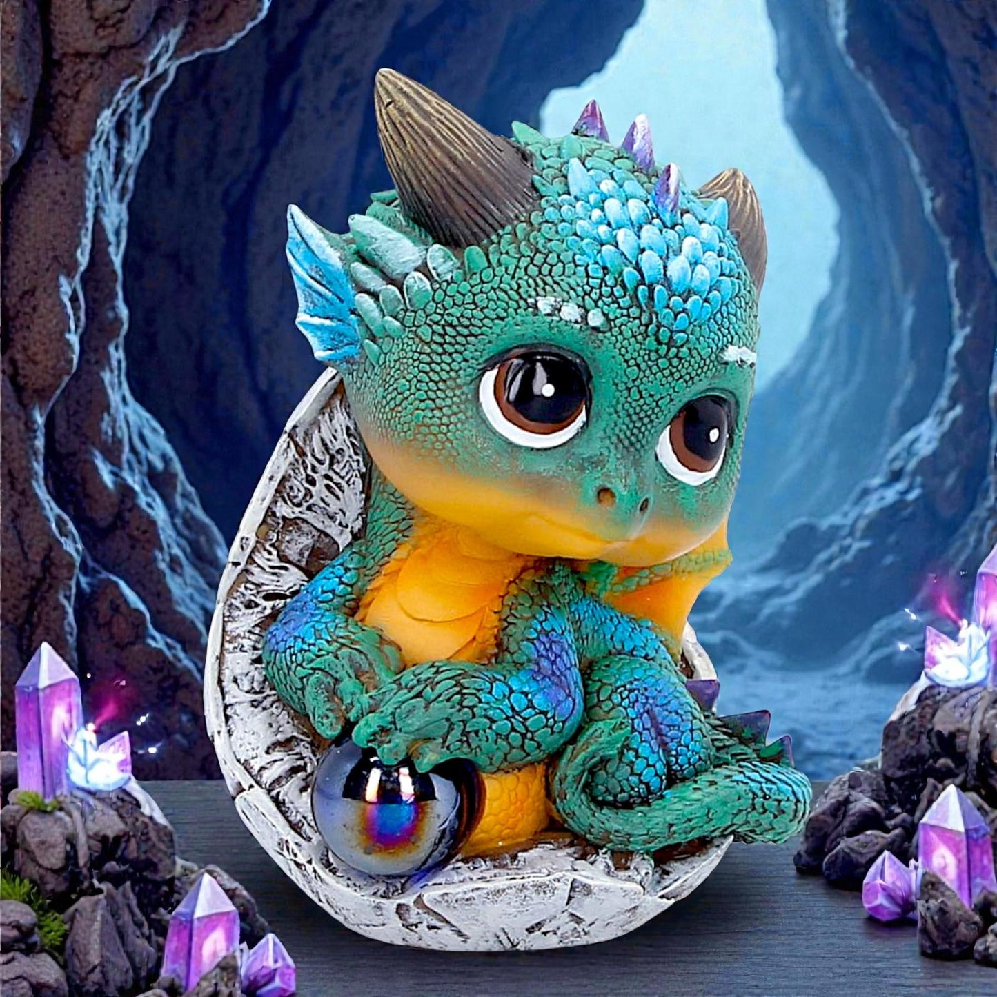 Fantasy Mini Dragon Statue Ornament Cute Mythical Creature Display Figurine Art