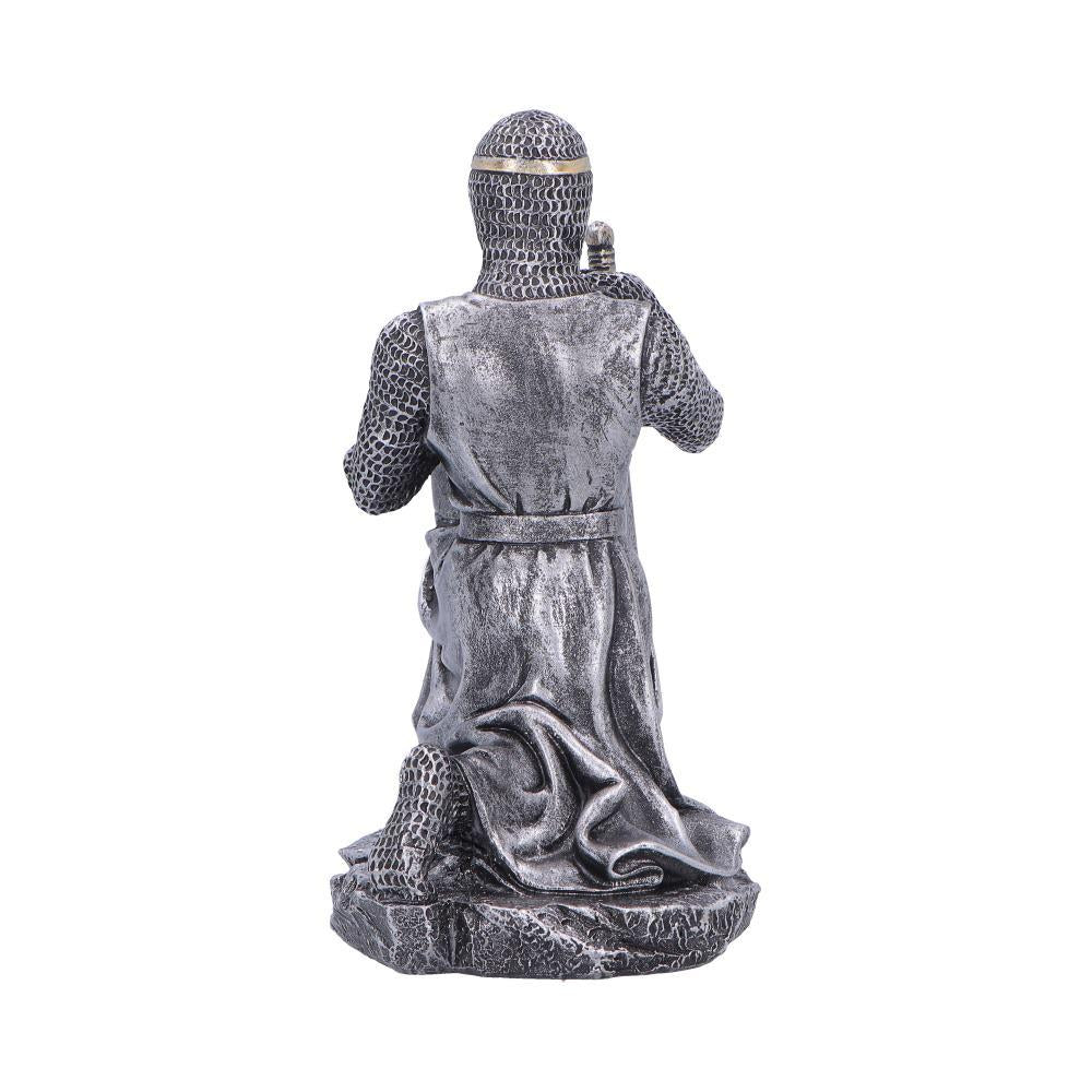 Medieval Knight Soldier Pledge Statue Figurine Ornament Kneeling Warrior Sword