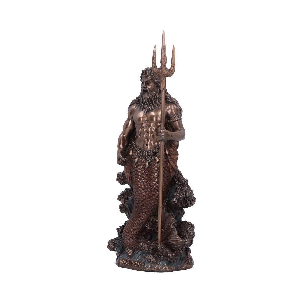 Poseidon God of the Sea Bronze Figurine 18.5cm | Mythology Decor Statue Gift