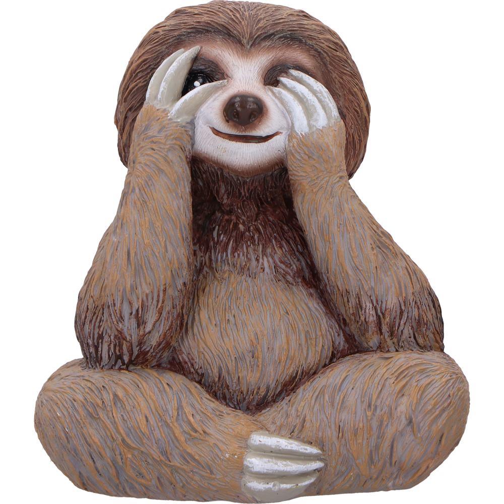 Three Wise Sloths Figurines See No, Hear No, Speak No Evil Nature Statues Decor