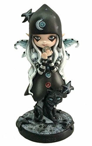 Dolly Fae Collection: "Black Stars" Fairy with Black Cat By Selina Fenech