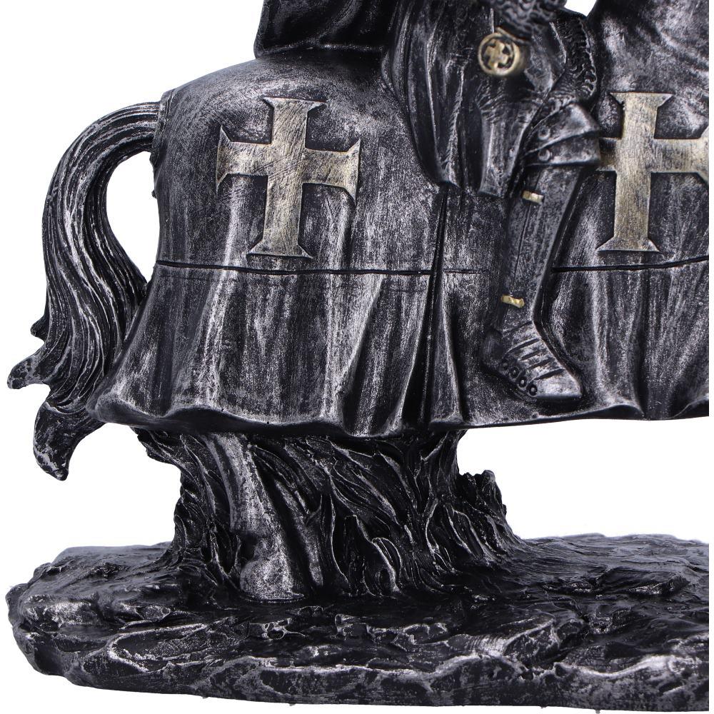 Medieval Templar Knight Horseback Figurine Gothic Crusader Historical Ornament