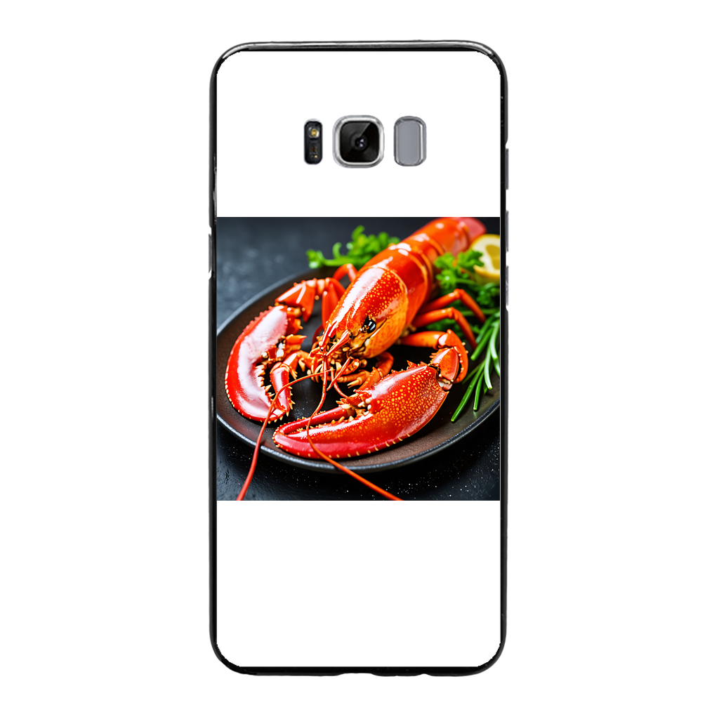 Food Back Printed Black Soft Phone Case