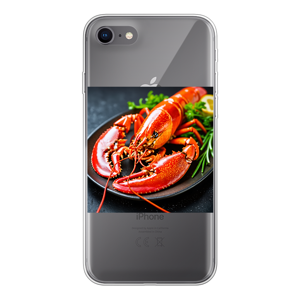 Food Back Printed Transparent Soft Phone Case