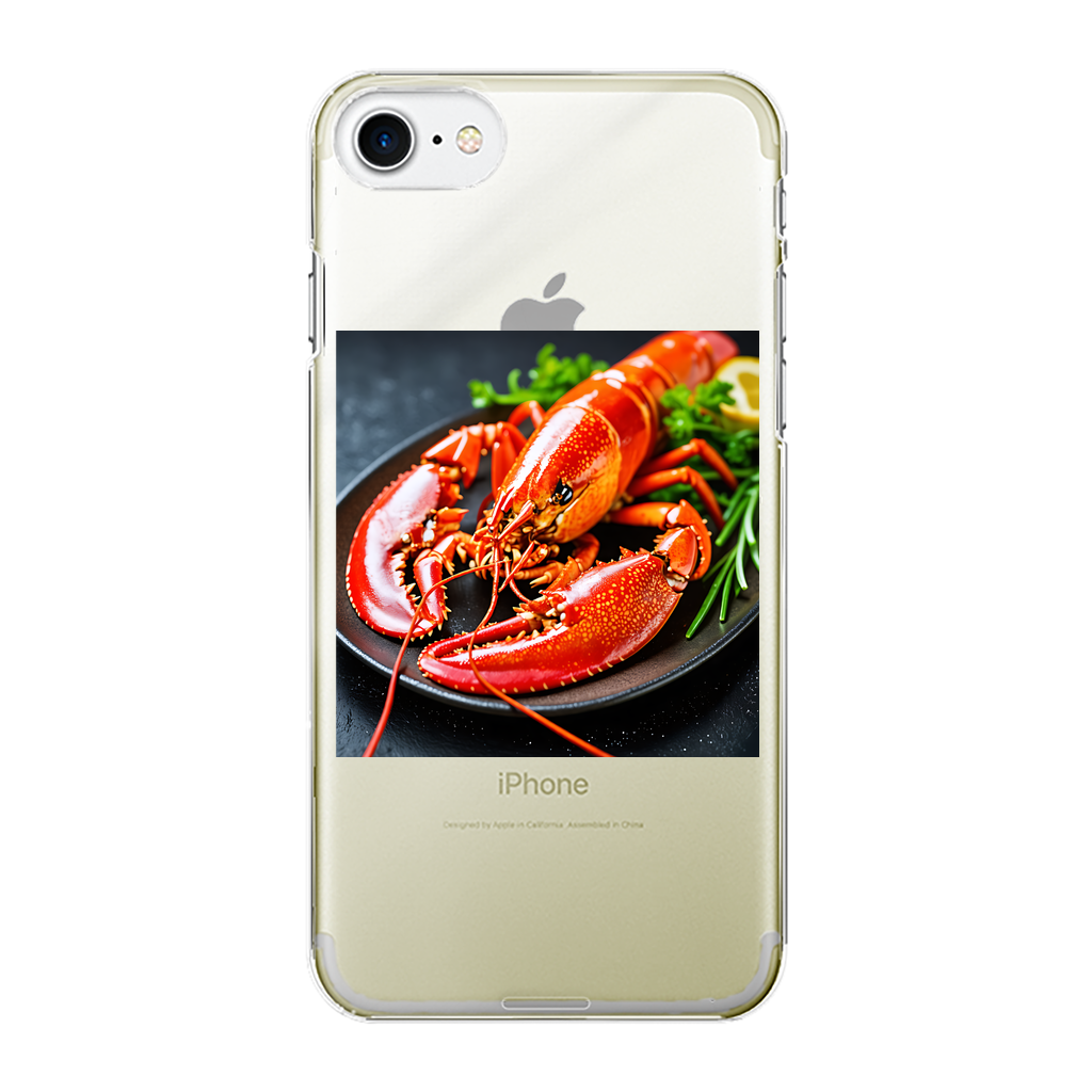 Food Back Printed Transparent Hard Phone Case