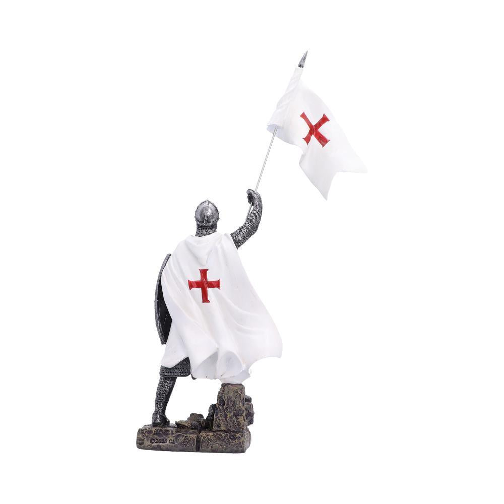 Templar Knight Statue 31.6cm Medieval Crusader Figurine Historical Ornament