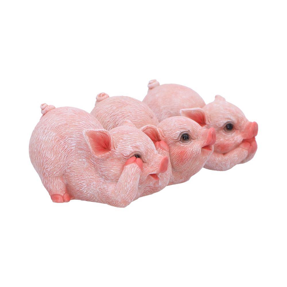 Three Wise Pigs Figurines Hear No, See No, Speak No Evil Cute Pig Ornaments Gift