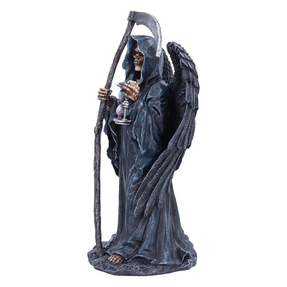 Dark Reaper Figurine Gothic Death Angel Statue Skeleton Scythe Sand Timer Statue