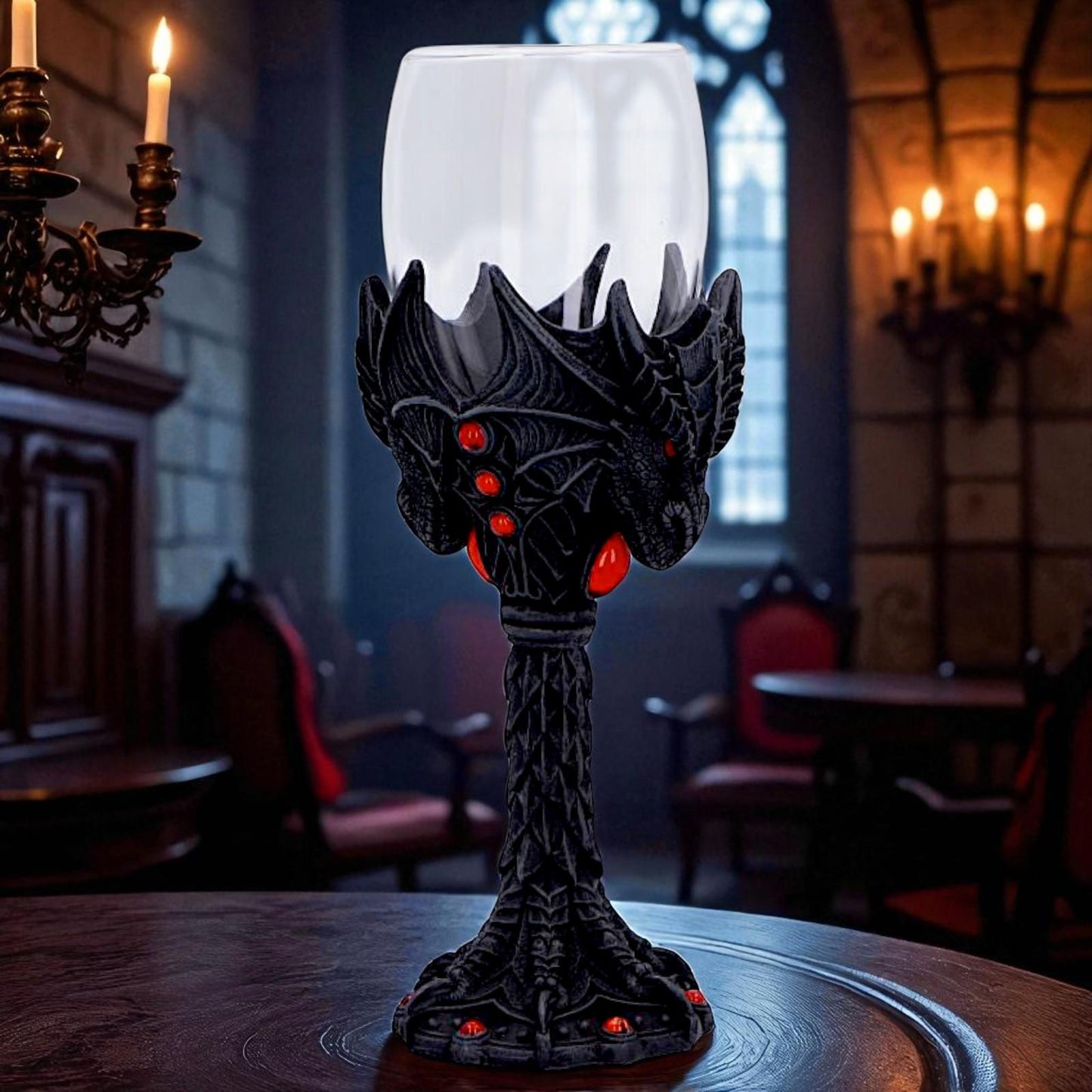 Dragon Goblet Gothic Fantasy Wine Glass Medieval Chalice Halloween Drinkware