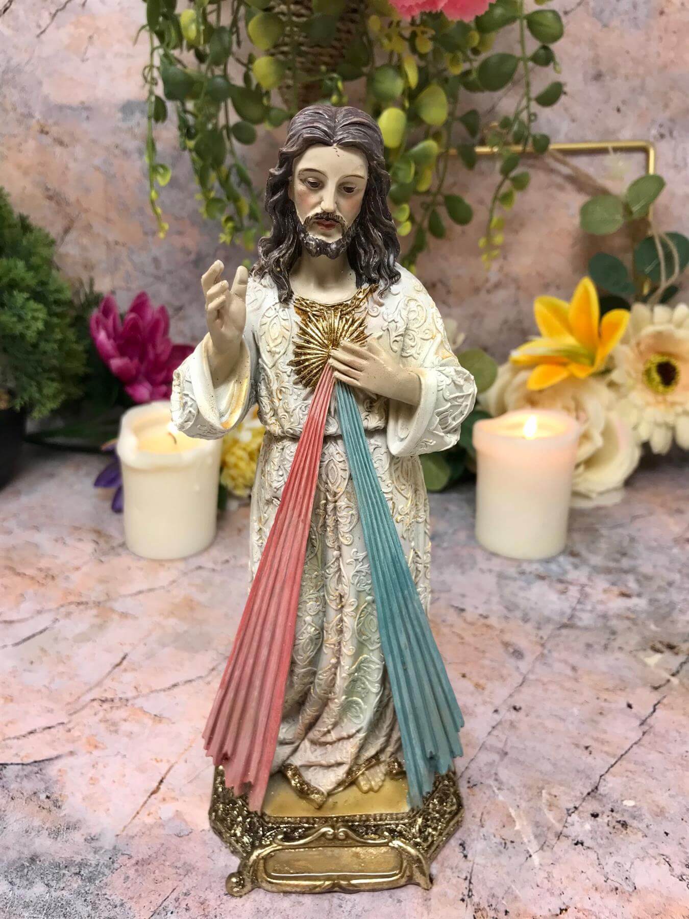 Divine Mercy Jesus Statue Home Decoration Sculpture Religious Gift Ornament